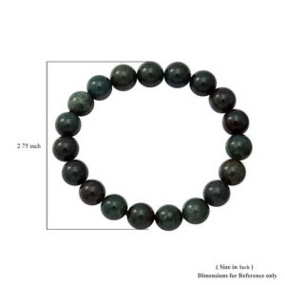 Dragon Blood Jasper  Beaded Stretch Bracelet 125.00 ctw - Picture 3 of 4
